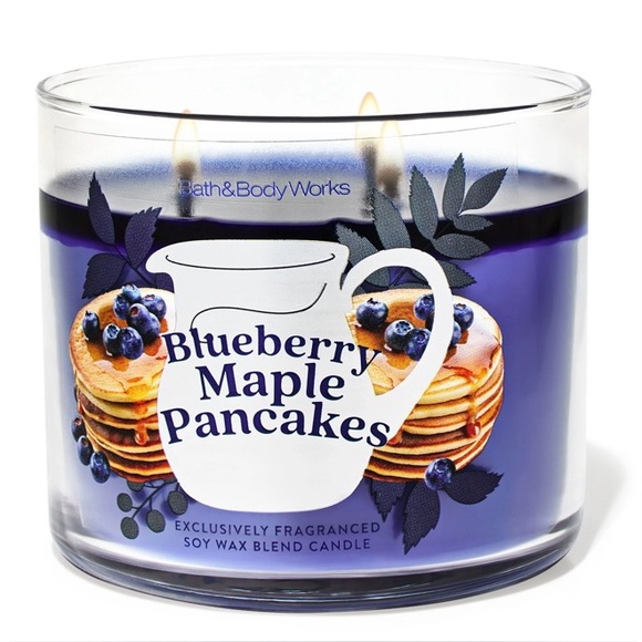🆕🫐 BATH & BODY WORKS LIMITED EDITION  “BLUEBERRY MAPLE PANCAKES” 3-WICK CANDLE. - Picture 1 of 5
